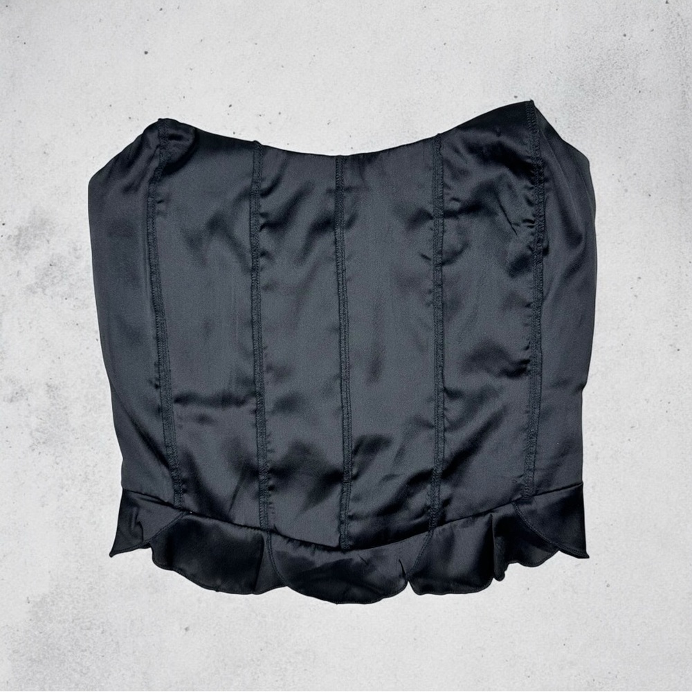 Free People Intimately Black Corset Top NWT XS
